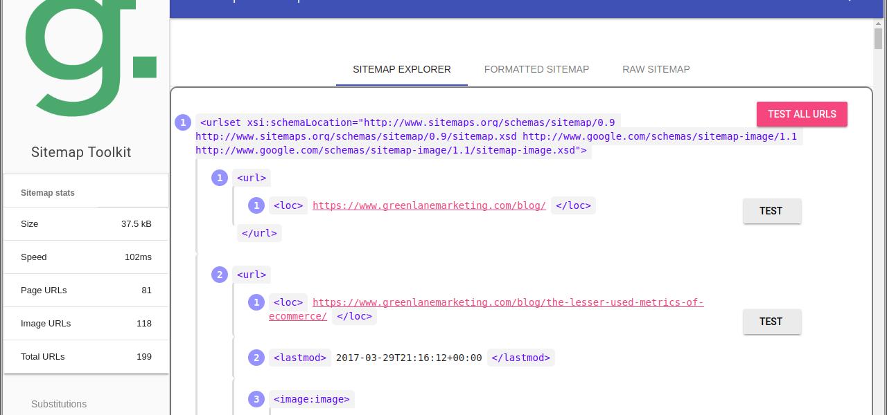 seo sitemap tools a chrome extension greenlane