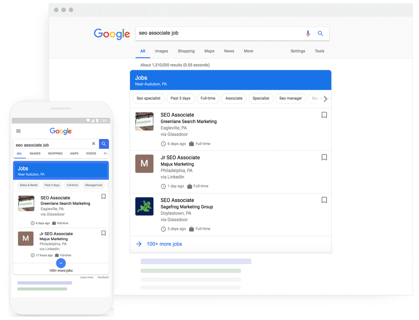 Exemple d'emploi Google